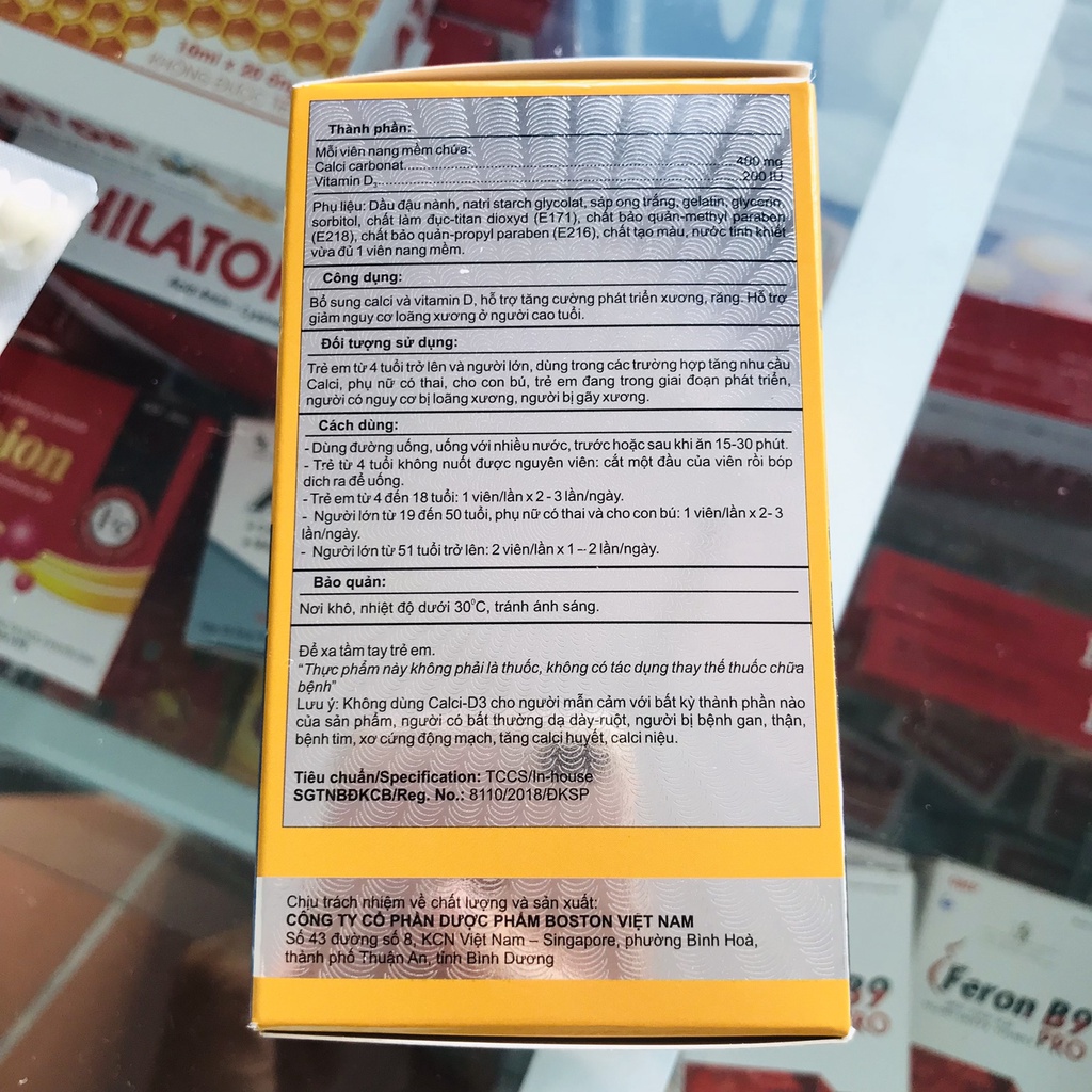 Calci-D3 Boston Pharma - bổ sung canxi và vitamin D3 ngừa loãng xương, tăng phát triển xương