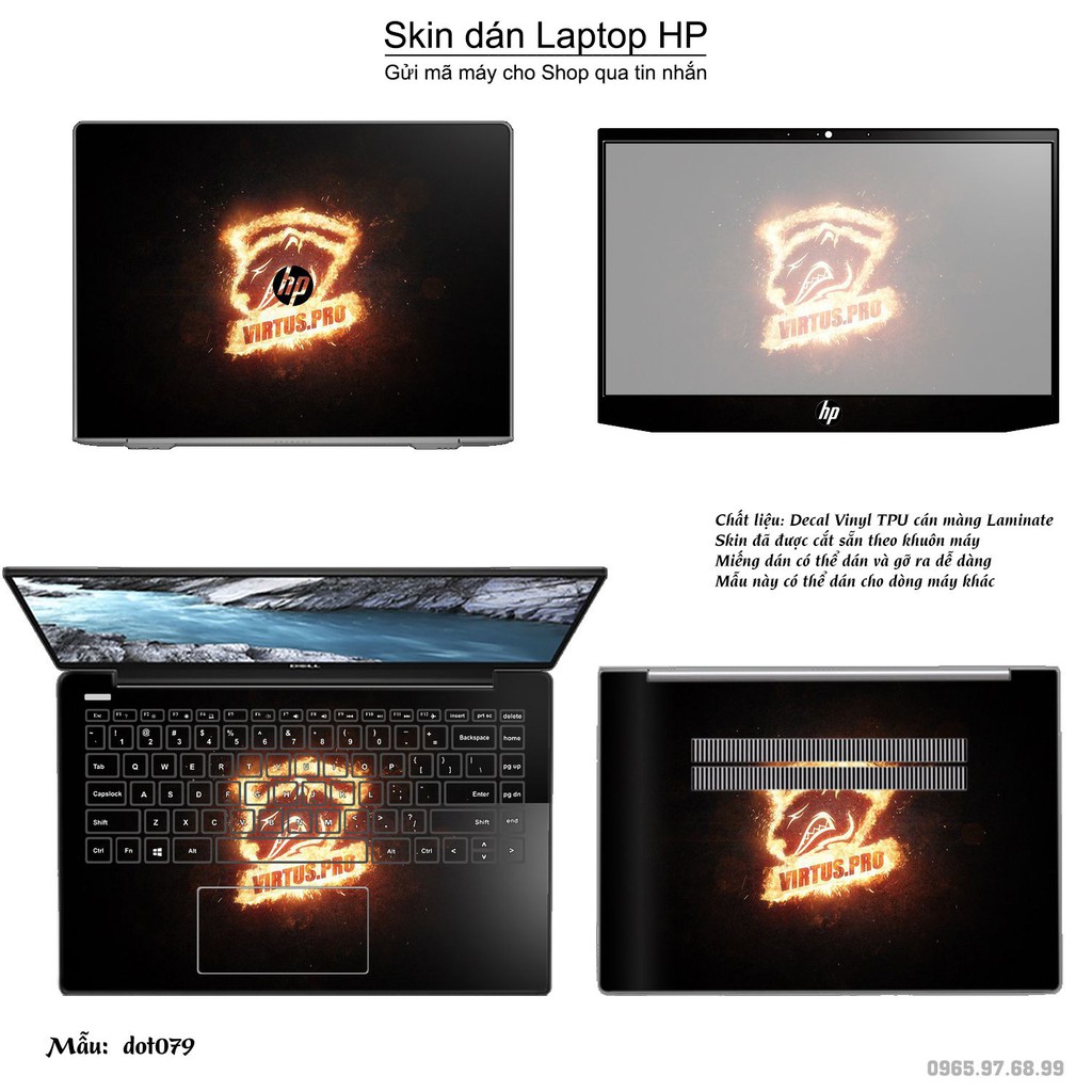 Skin dán Laptop HP in hình Dota 2 nhiều mẫu 13 (inbox mã máy cho Shop)