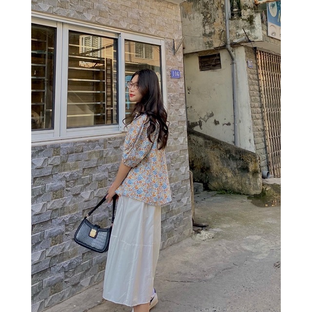 áo thô hoa nhí freesize ảnh thật shop chụp