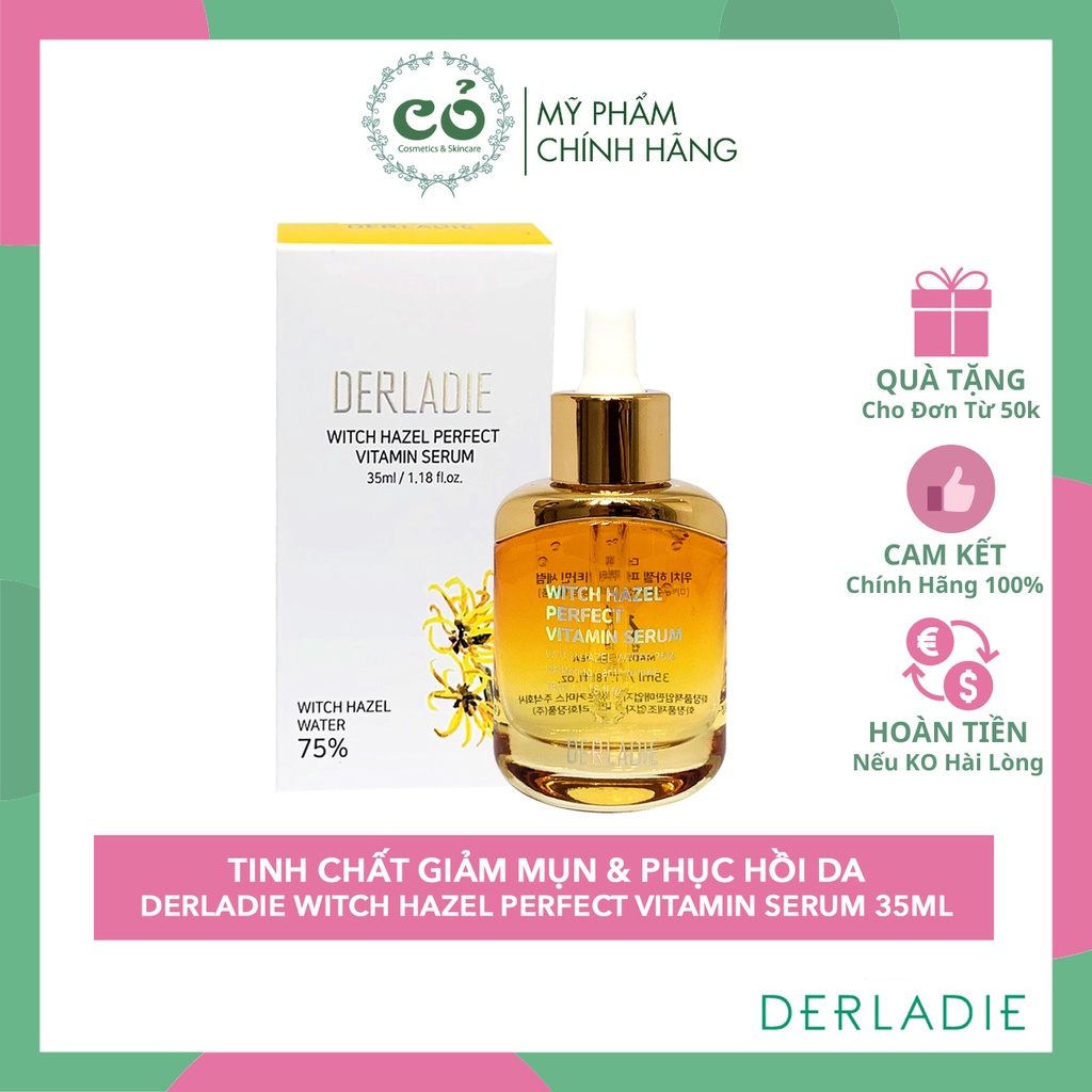 Tinh Chất Giảm Mụn Derladie Witch Hazel Perfect Vitamin Serum 35ml