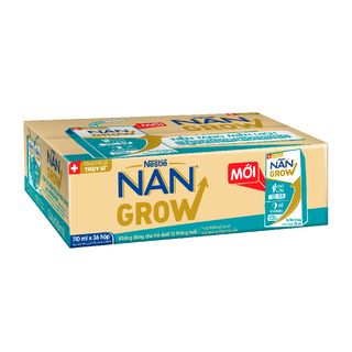 Thùng 36 hộp Sữa pha sẵn Nestlé NANGROW sữa mát công thức từ Thụy Sĩ 100% Canxi giúp bé cao lớn vượt trội 9(4 x 110ml)
