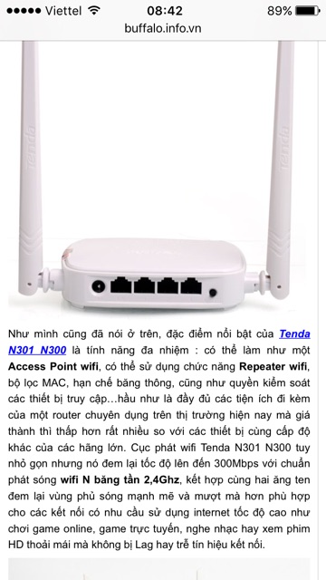 Bo phat Wifi N300 ,N301 Chính Hãng Tenda Kiêm kích sóng Wifi