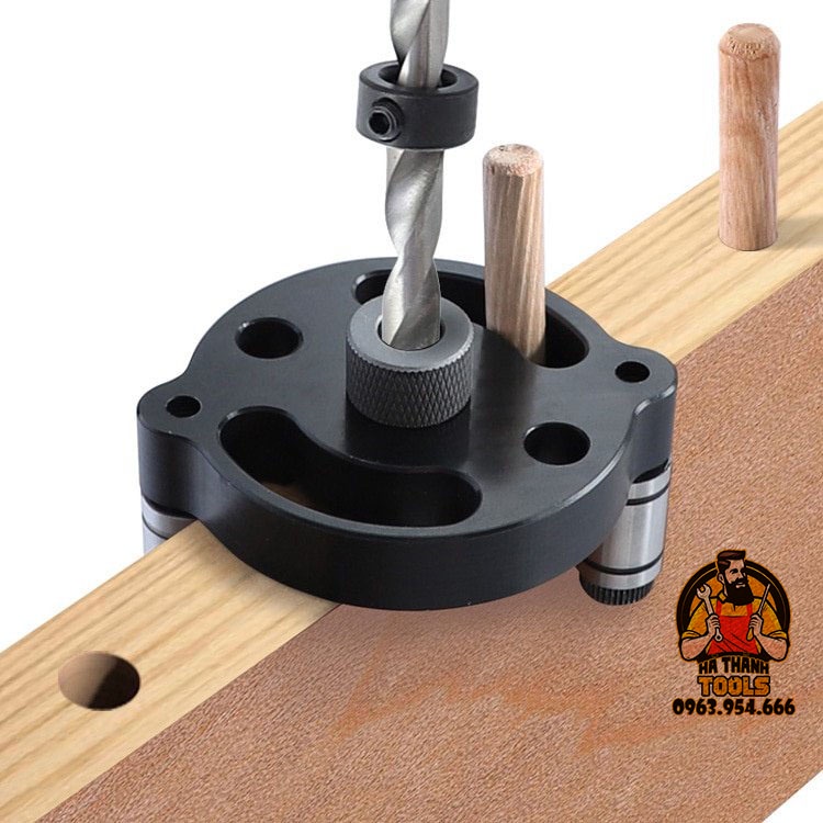 Cữ Khoan Chốt Gỗ Thẳng 41 Chi Tiết - Tự Định Tâm 6 8 10mm - Dụng Cụ Làm Mộc Ghép Ván Gỗ