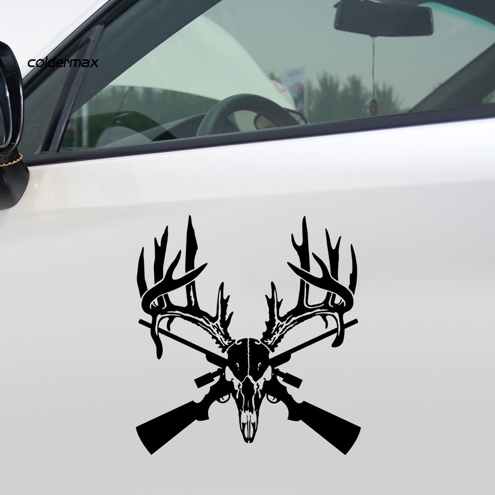 Decal Dán Trang Trí Xe Hơi Tự Dính Hình Đầu Súng Cm08-deer