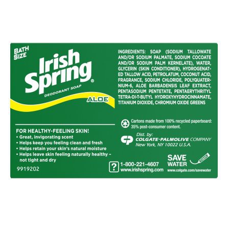 XÀ BÔNG CỤC TINH CHẤT NHA ĐAM Irish Spring Aloe Vera Bar Soap - lốc nguyên 12 cục từ mỹ