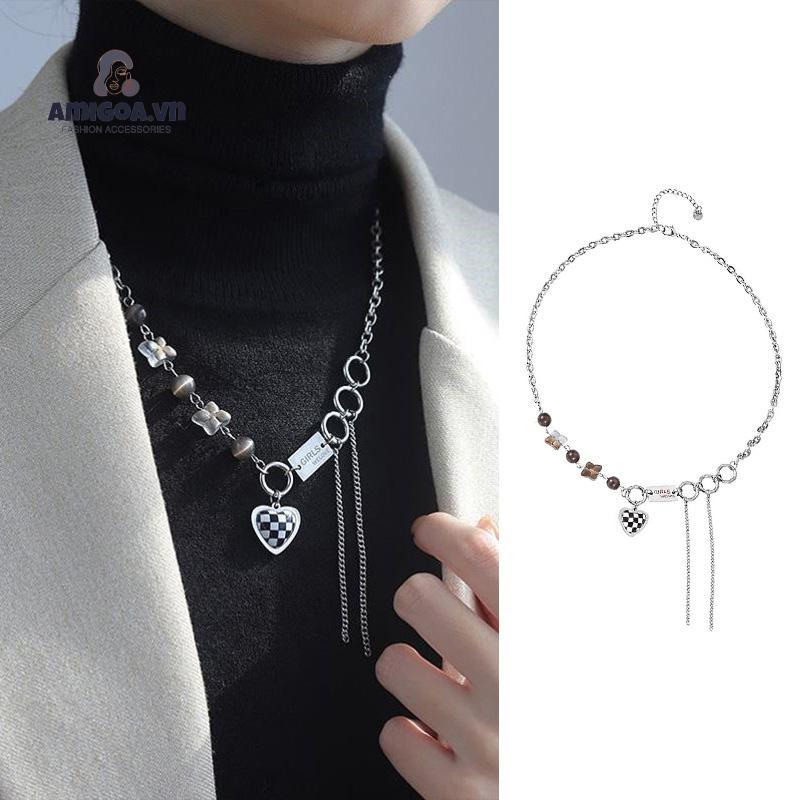 ✨✨Vòng cổ Họa Tiết Bàn Cờ Phong Cách Hip hop Thời Trang Cho Nữ