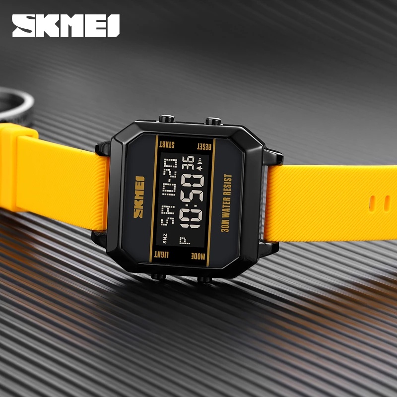 Skmei Đồng Hồ Thể Thao Điện Tử 3bar Chống Thấm Nước Có Đèn led Đếm Ngược 1848