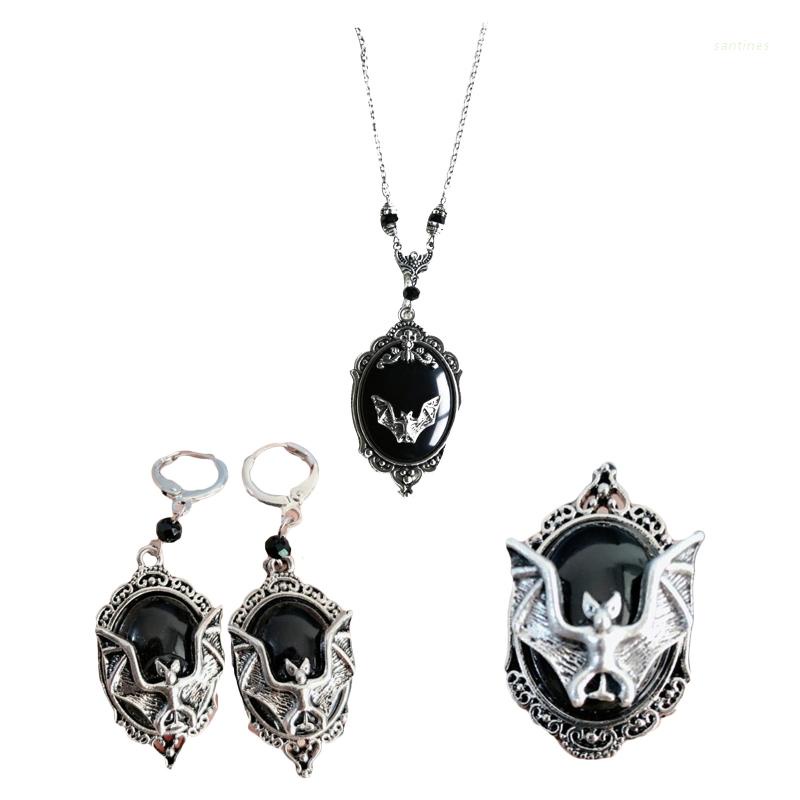 Bộ Trang Sức Hình Dơi Phong Cách Gothic Thời Trang Cho Lễ Halloween