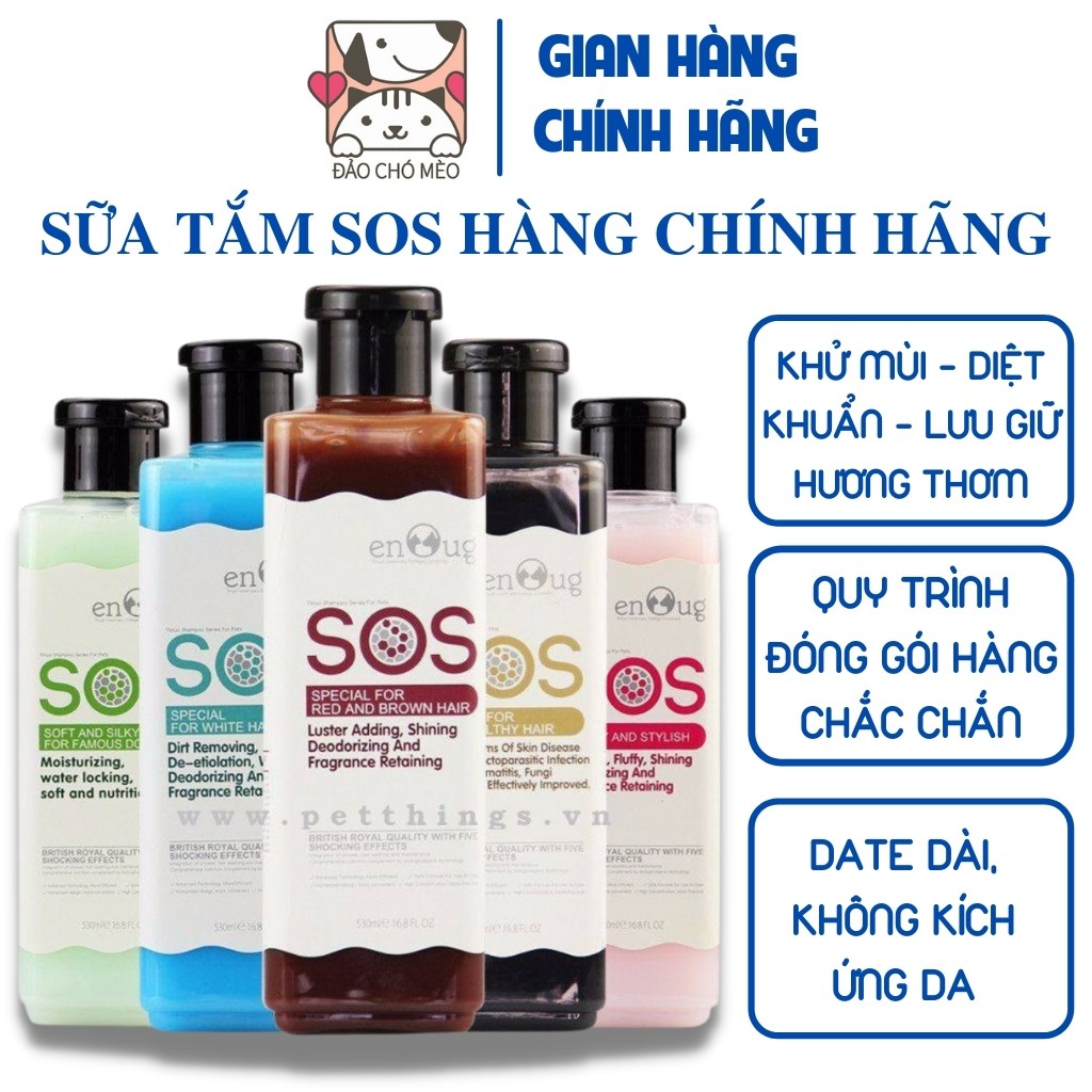 Sữa tắm SOS chó mèo 530ml, sữa tắm cho chó mèo hàng chính hãng - Đảo Chó Mèo