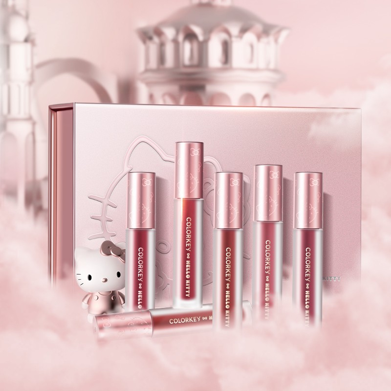 Bộ 6 Thỏi Son Kem Colorkey Seri Hello Kitty Màu Mịn Như Nhung Hiệu Ứng Tráng Gương 1g | BigBuy360 - bigbuy360.vn