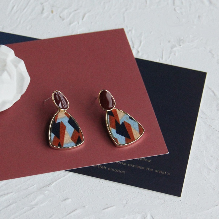 Bông Tai Mạ Bạc 925 Họa Tiết Da Báo Phong Cách Hàn Quốc Dễ Phối Đồ