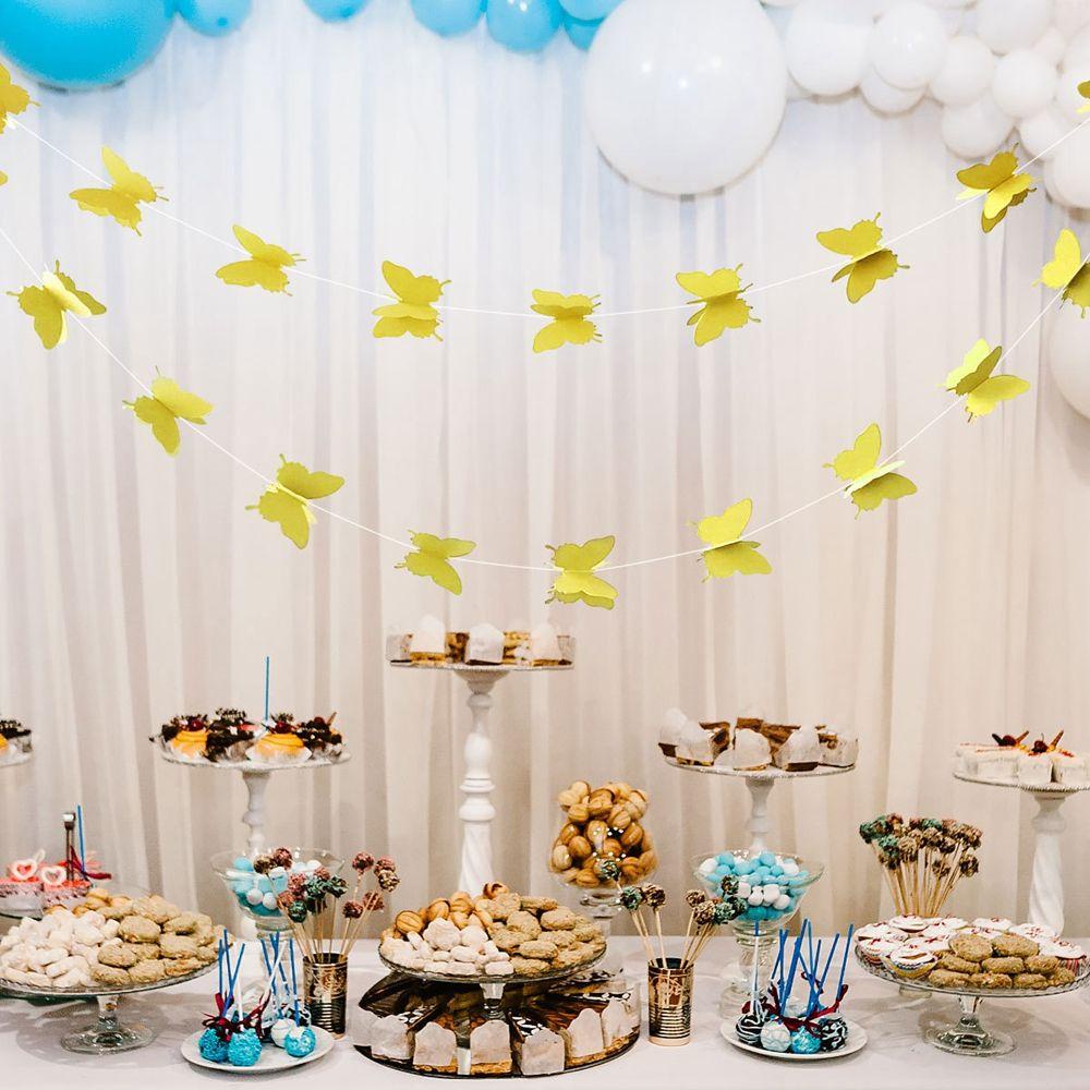 IVORY Set 30 Vòng Hoa Giấy 3D Treo Trang Trí Cửa Sổ Tiệc Cưới Thời Trang