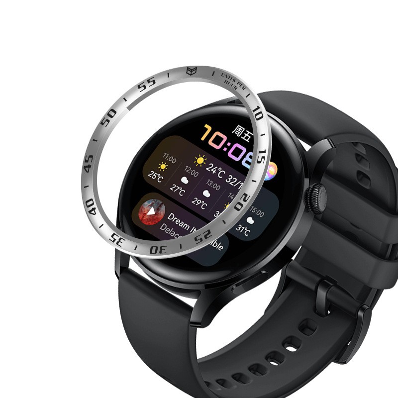 Viền Thép Bezel đồng hồ Huawei Watch 3 viền thép khắc chìm - SWASTORE