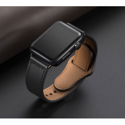 Dây đồng hồ Apple Watch bằng da Leather Strap dùng cho 1/2/3/4/5 size 38/40mm và 42/44mm