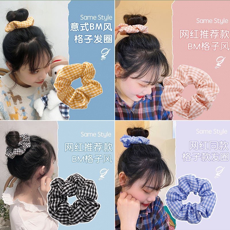 Scrunchies - Chun buộc tóc set 5 chiếc túi zip cap cấp