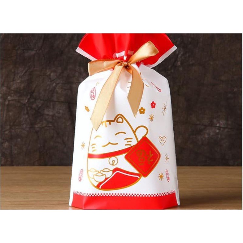 Túi nơ rút đựng bánh quy, đựng kẹo Handmade