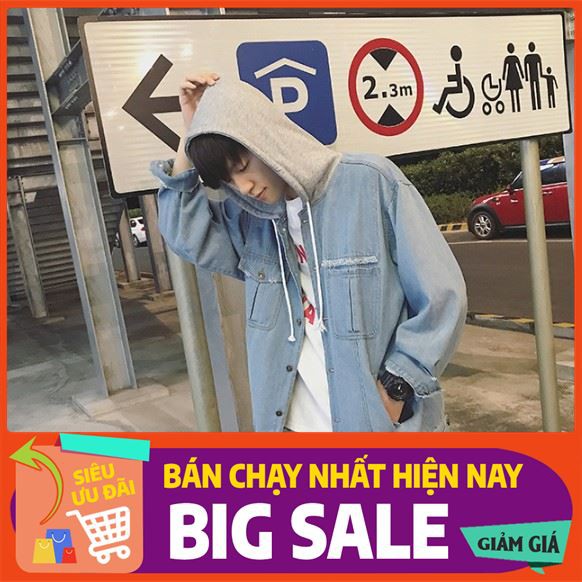 [ Big Sale ] áo khoác jean nam,khoác jean Unisex cao cấp KJC15 thời trang trẻ em