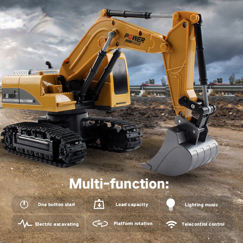 Mô Hình Xe Cần Cẩu Điều Khiển Từ Xa Tỉ Lệ 1:24 Kèm Phụ Kiện