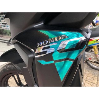Tem Vario 2018 mẫu zin xanh ngọc Crom rời dán xe đen sắc nét không bay màu (bộ)
