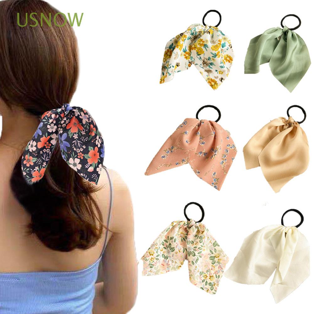 Dây Buộc Tóc Co Dãn Họa Tiết Hoa Thời Trang Cho Nữ