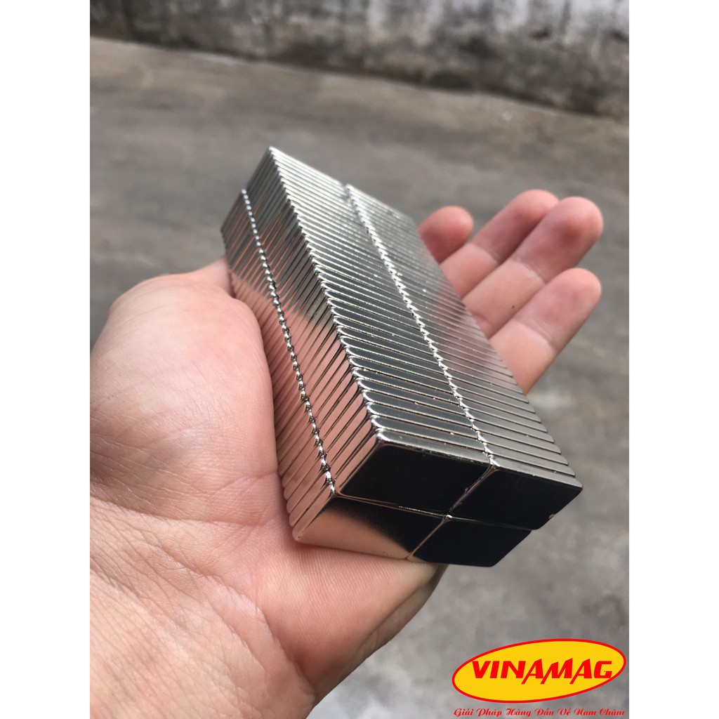 20 Viên 23x13x3mm nam châm đất hiếm, nam châm trắng hình chữ nhật