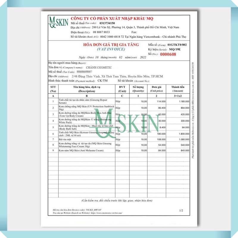 Tái Tạo Da Nhân Sâm MKIN