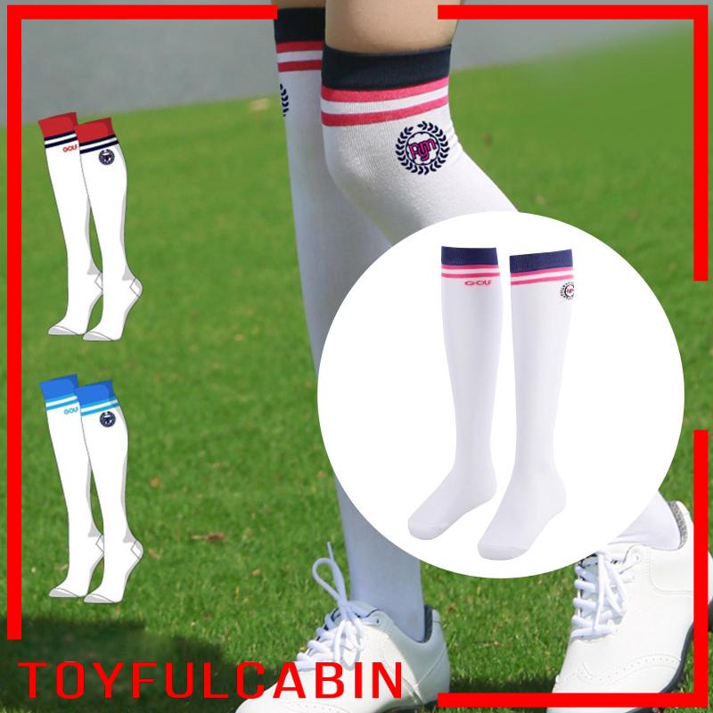 1 Đôi Tất Đùi Cotton Kẻ Sọc Chống Trượt Thời Trang Cho Nữ