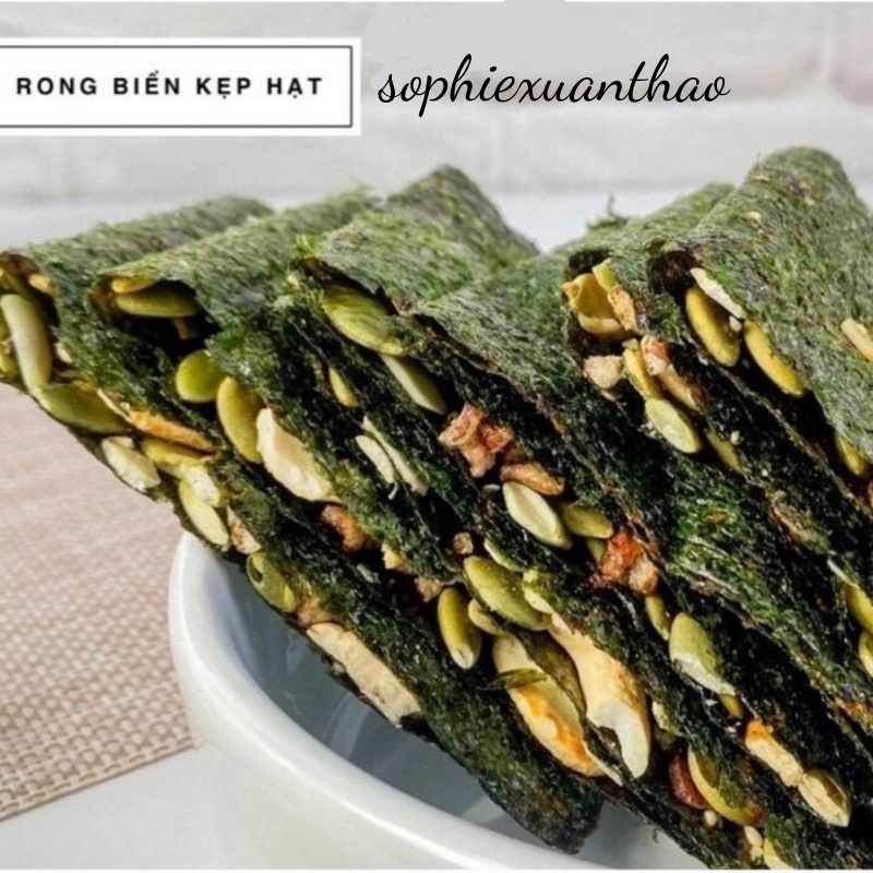 Snack rong biển kẹp hạt - Giòn tan - món quà dinh dưỡng
