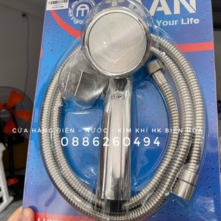 Bộ sen tắm tăng áp dây inox