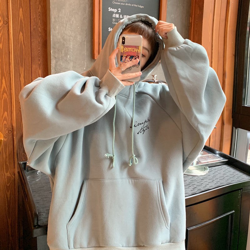 Áo Hoodie Nữ Hàn Quốc Chất Nỉ Dày Đẹp Giá Rẻ -Thời Trang Thu Đông Unisex Ulzzang 2020 | BigBuy360 - bigbuy360.vn