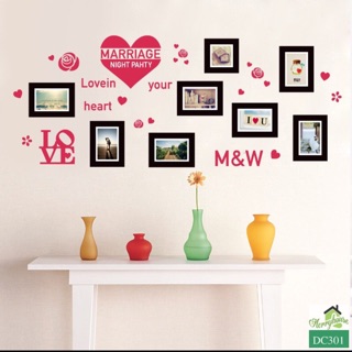 Decal dán tường khung ảnh tìn yêu ( hình bên cạnh có kích thước)