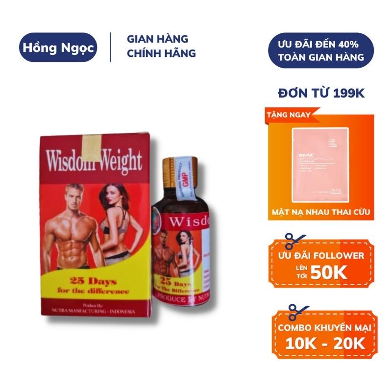 Viên Uống Wisdom Weight Indonesia Dạng Vitamin Hỗ Trợ Tăng Cân, Cải Thiện Suy Nhược Cơ Thể 1 Hộp 25 Viên