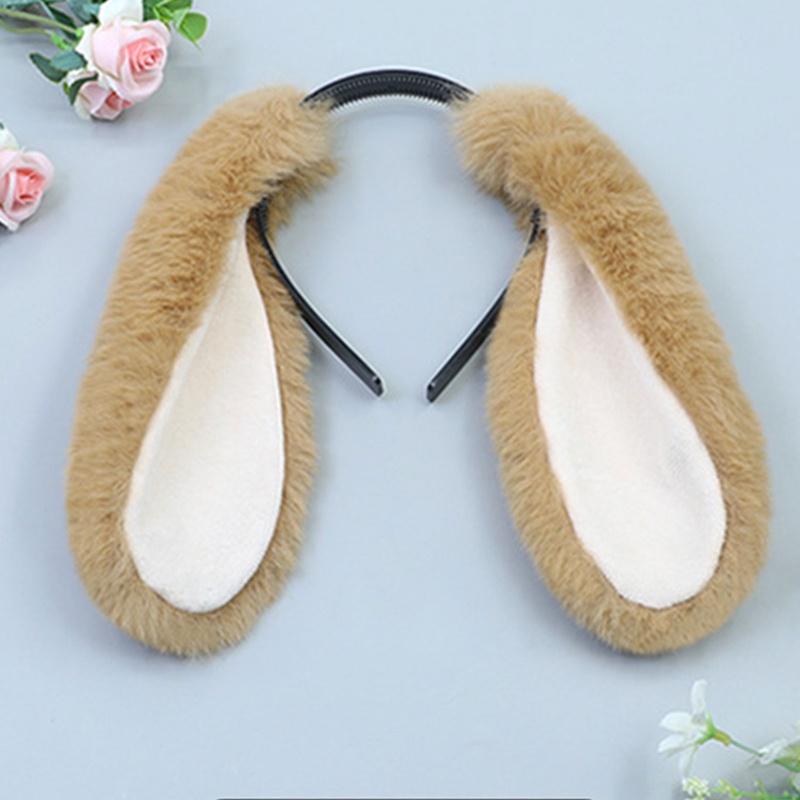 Băng Đô Cài Tóc Tai Thỏ Dài Họa Tiết Hoạt Hình Sáng Tạo Dành Cho Bé Gái