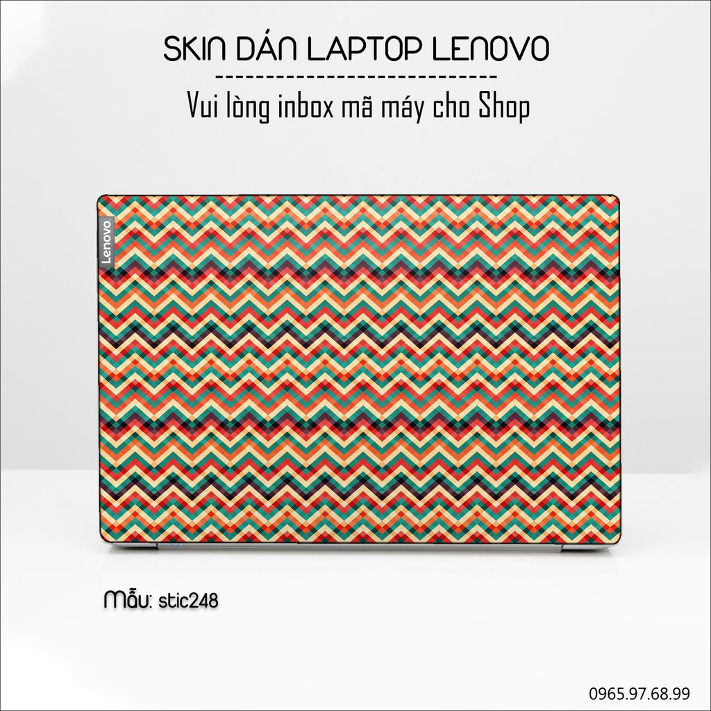 Skin dán Laptop Lenovo in hình Chevron - stic249 (inbox mã máy cho Shop)