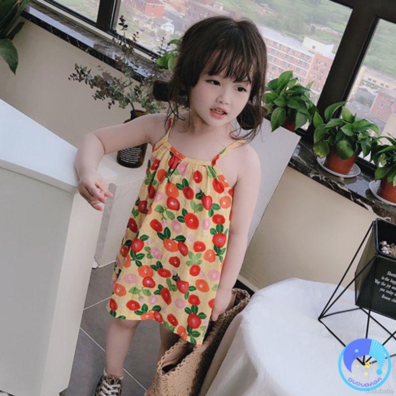 Đầm bé gái 1-7 tuổi in họa tiết da báo