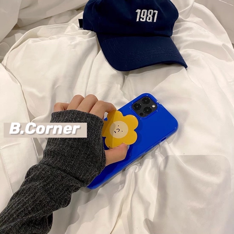 Ốp Điện Thoại Xanh Kèm Chống Hoa - CAS2232