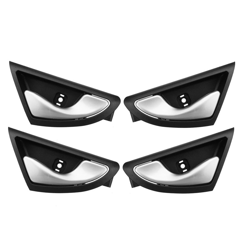 Set 4 Tay Nắm Cửa Xe Ô Tô JAC J3 J3S Turin 2009-2015 6105230U8010 6105240U8010 Bạc Mờ