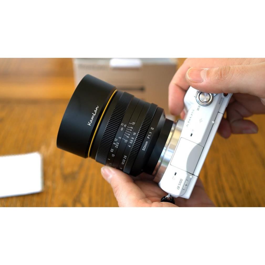 (CÓ SẴN) Ống kính Kamlan 50mm F1.1 Mark II - Phiên bản đời 2 dành cho Fujifilm, Sony, Canon EOS M và M4/3