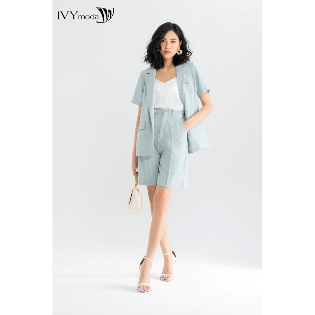 [NHẬP WABRTL5 GIẢM 10% TỐI ĐA 50K ĐH 250K ]Quần lửng nữ ống rộng thiết kế IVY moda MS 21T0022