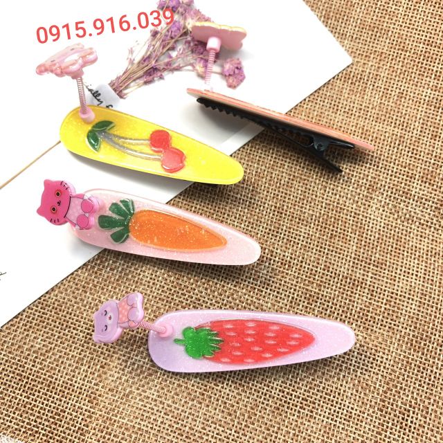 Kẹp tóc lò xo trái cây xinh xinh