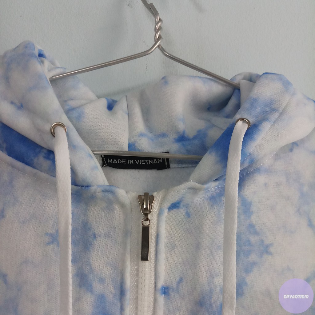 Áo khoác hoodie zip loang màu tie dye siêu hot trend ulzzang unisex