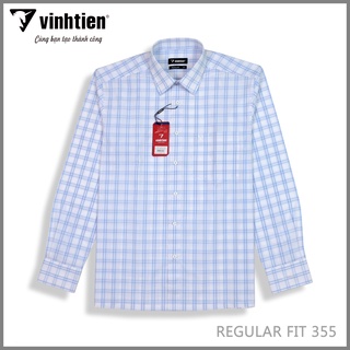 Áo sơ mi nam tay dài vạt ngang Regular Vĩnh Tiến 355  - G203