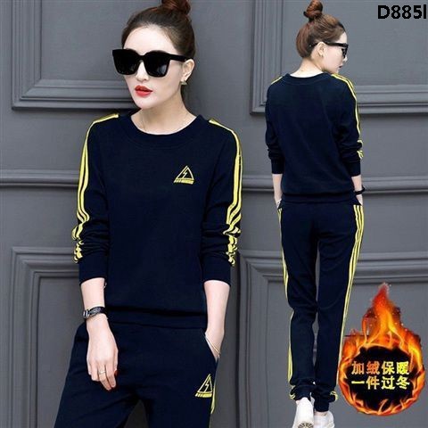 Set Đồ Thể Thao Dài Tay Phong Cách Hàn Quốc Thời Trang Cho Nữ