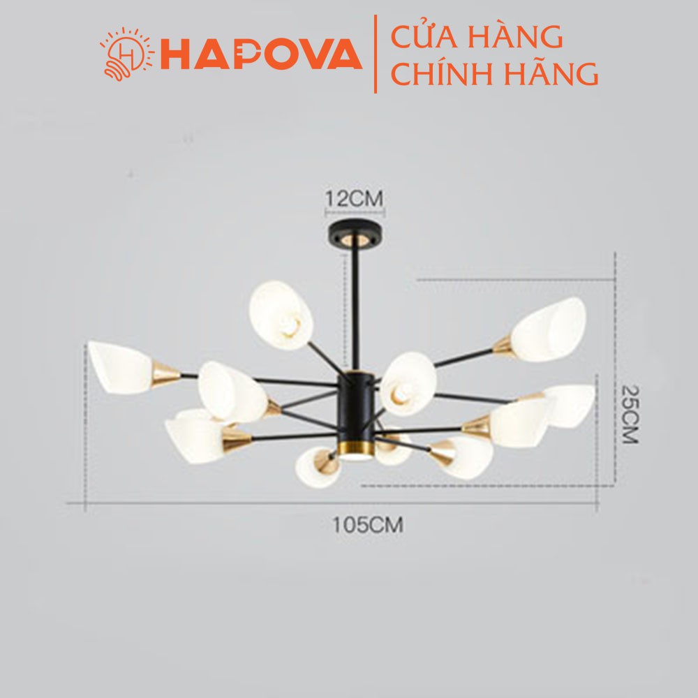 Đèn trang trí phòng khách, phòng ngủ đèn chùm Hapova PUMELA 0807