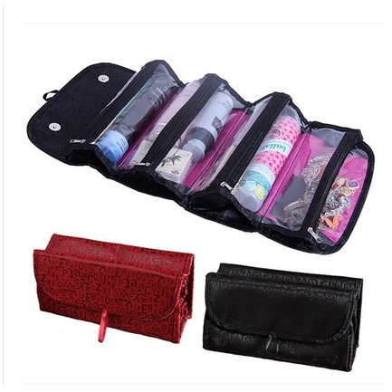 Convenient rollable large cosmetic bag