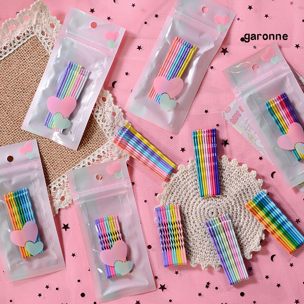 Set 10 Kẹp Tóc Nữ Màu Sắc Cầu Vồng Xinh Xắn