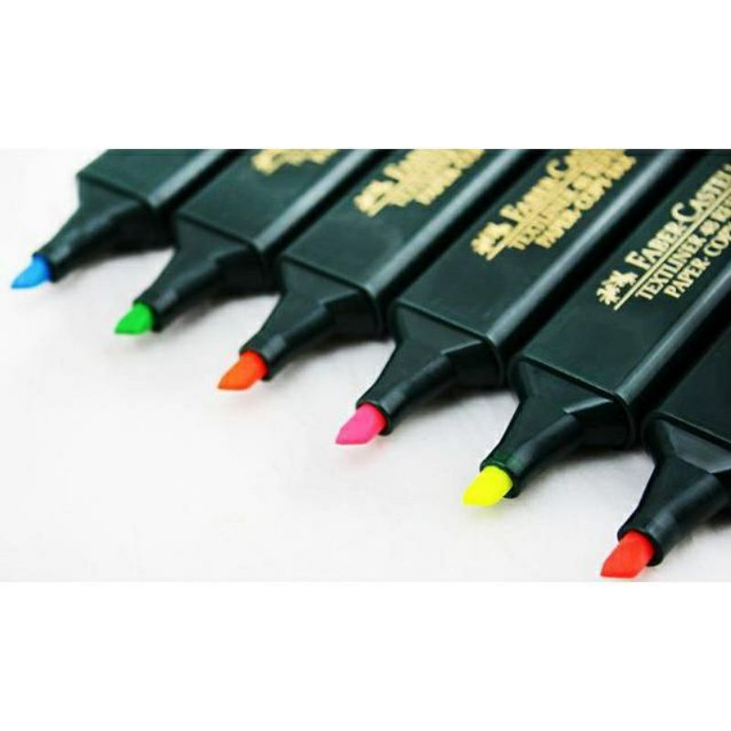 Bút đánh dấu dạ quang highlight Faber-Castell màu hồng, cam, xanh, vàng