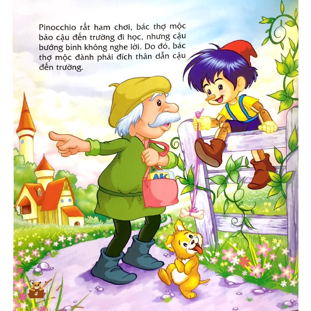Sách - Truyện Kể Cho Bé Trước Giờ Đi Ngủ - Ngày Xửa Ngày Xưa: Cậu Bé Người Gỗ Pinocchio