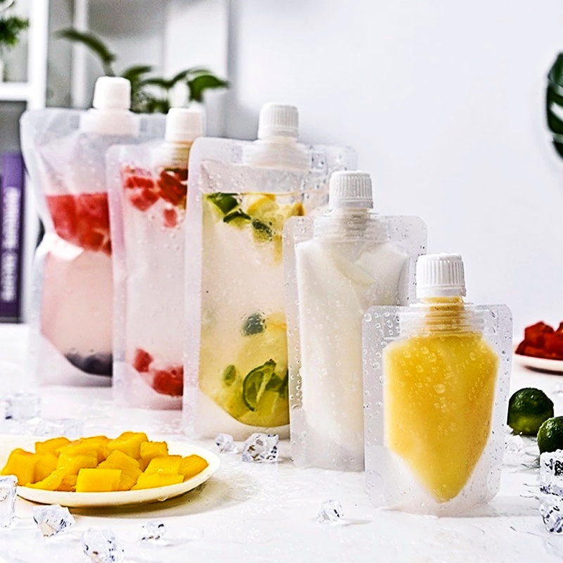 Túi Nhựa Trong Suốt Đựng Nước Trái Cây Tiện Dụng 200-2500ML DIY