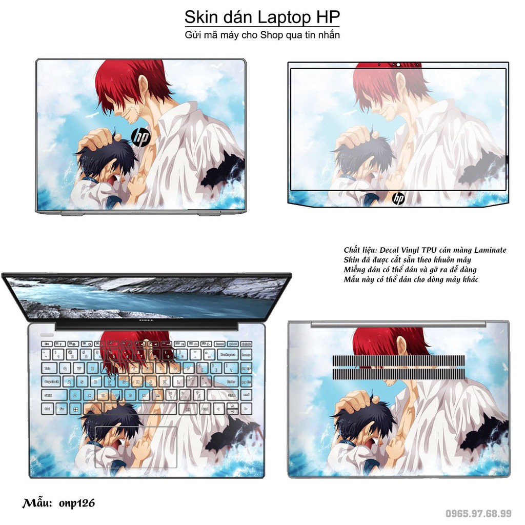 Skin dán Laptop HP in hình One Piece _nhiều mẫu 14 (inbox mã máy cho Shop)